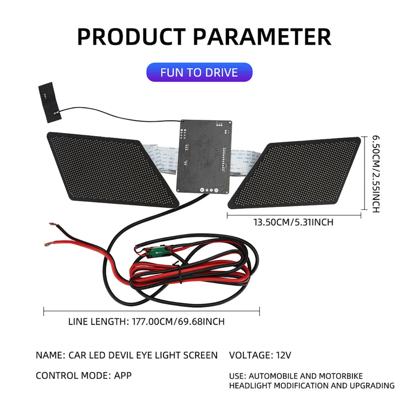 Olhos Demon LED display