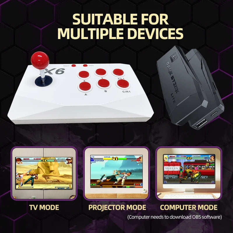 Video Game Arcade Console 4K TV Game Stick with Double Arcade Joysitck 41000 Games For MAME/Sega/PS1/Atari Kid Gift