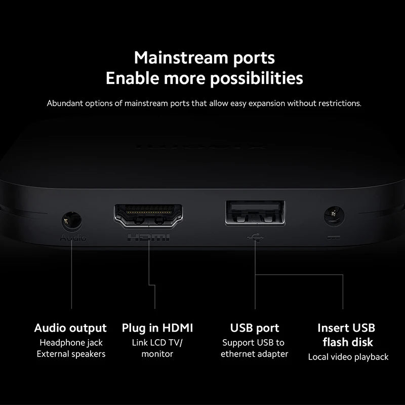 Mi TV Box S XAOMI 2nd Gen 4K Ultra HD BT5.2 2GB 8GB Google TV Google Assistant Smart TV Box