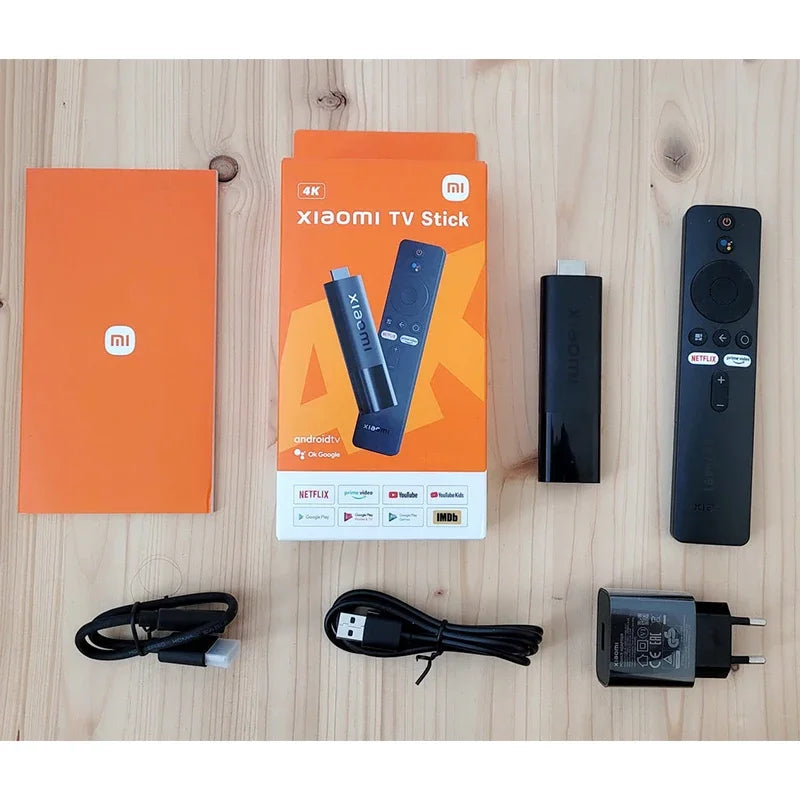 Original Xiaomi Mi TV Stick 4K 2K Android TV 11 2GB 8GB ROM Netflix Wifi Google Assistant Global Version Smart TV Dongle Control