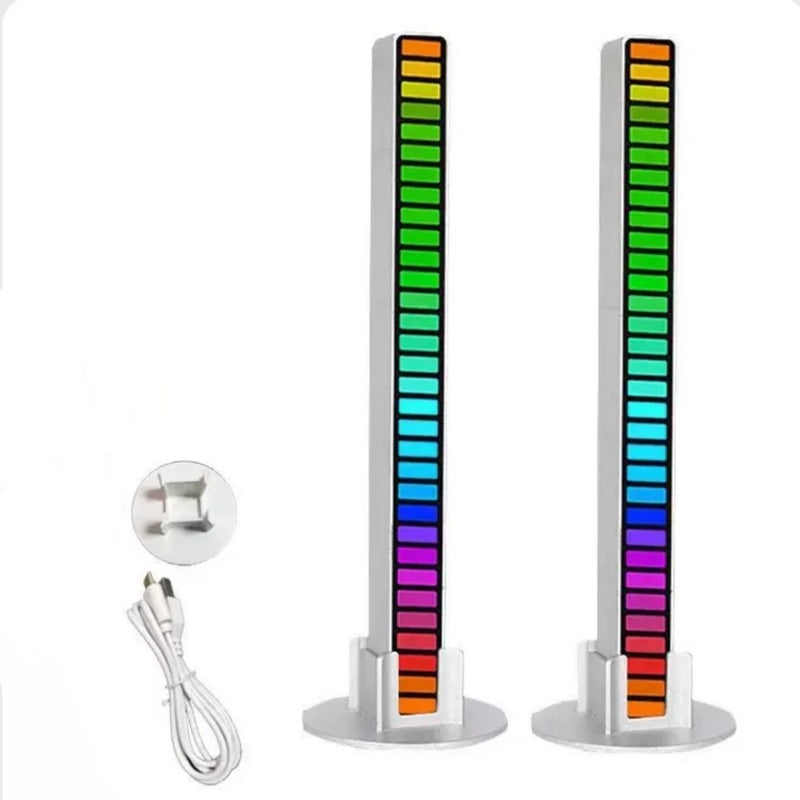 Barra de Led Rítmica RGB Sensor de Som Gamer Decorativo Adequado para lazer, esportes, jogos, música, carro e outros multiusos