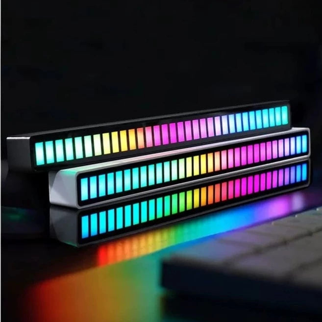 Barra de Led Rítmica RGB Sensor de Som Gamer Decorativo Adequado para lazer, esportes, jogos, música, carro e outros multiusos