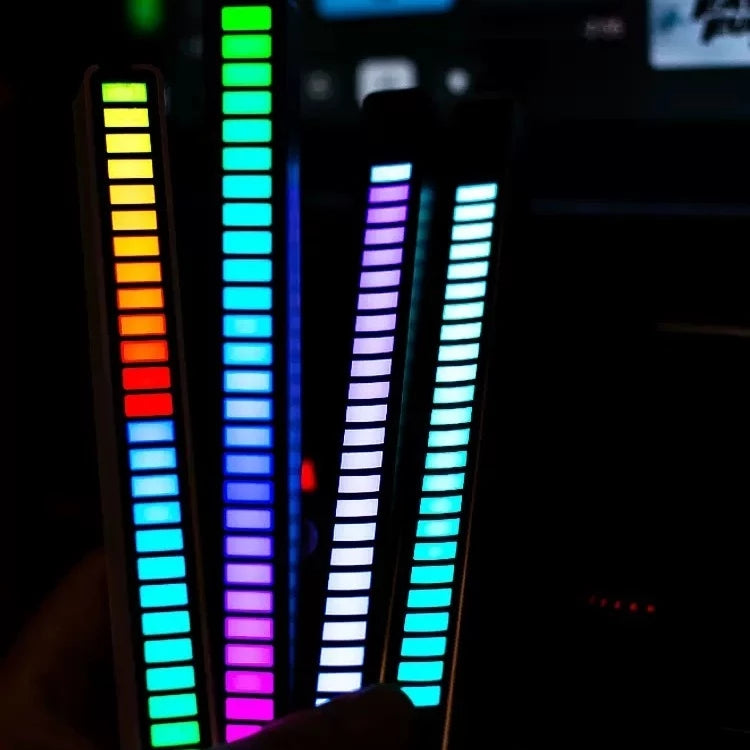 Barra de Led Rítmica RGB Sensor de Som Gamer Decorativo Adequado para lazer, esportes, jogos, música, carro e outros multiusos