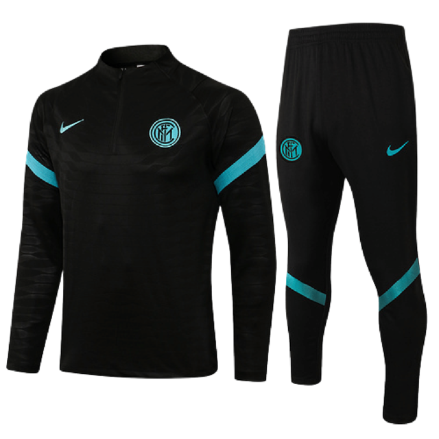 Conjunto Inter de Milão 21/22 Preto - Nike - Com Ziper