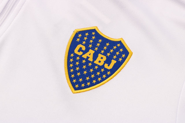 Conjunto Boca Juniors 21/22 Branco - Adidas - Com Ziper