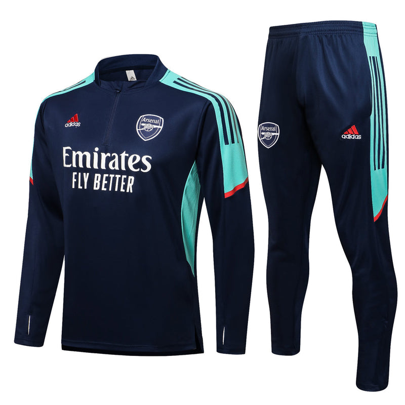 Conjunto Arsenal 21/22 Azul Escuro - Adidas - Com Ziper