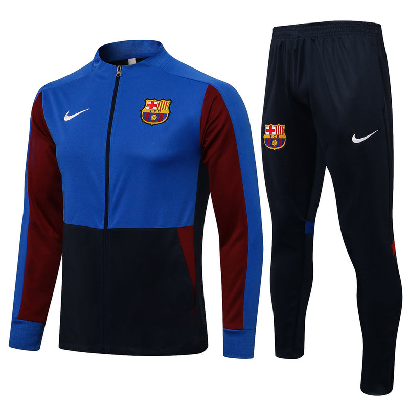 Conjunto Barcelona 21/22 Azul - Nike - Com Fecho