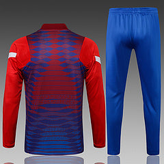 Conjunto Barcelona 21/22 Azul e Grená - Nike - Com Ziper